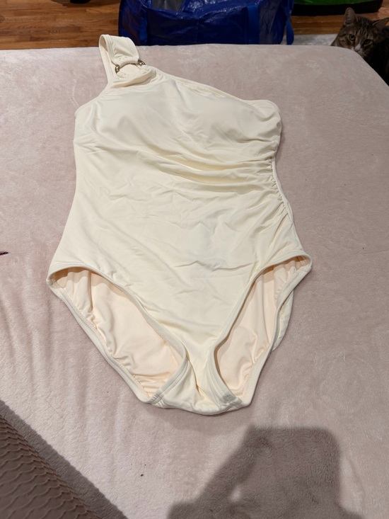 Michael Kors Other - Michael Kors Cream One-Shoulder One-Piece Swimsuit
